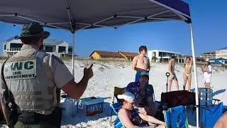Police Bust Them For Playing Drinking Games On Beach