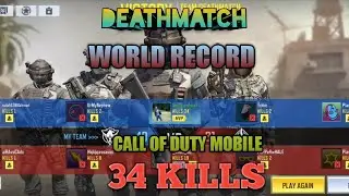 CALL OF DUTY MOBILE WORLD RECORD HIGHEST KILL GAME(TDM)| BY F1RE GAMER|