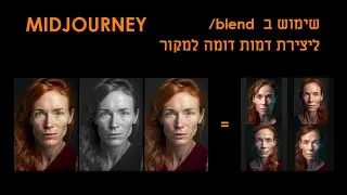 midjourney | יצירת דמות דומה למקור בעזרת blend