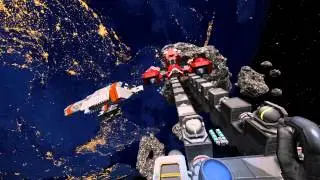 Space Engineers linear accelerator / rail gun using gravity generators and artificial mass