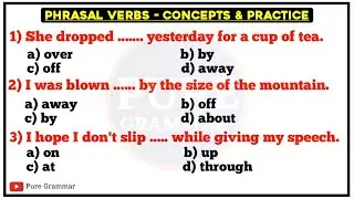 Phrasal Verbs in English Grammar | Phrasal Verbs practice questions | Important Phrasal verbs | 