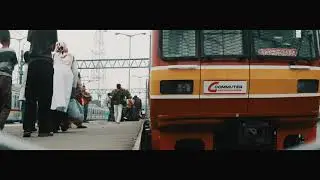 Waiting for the train
