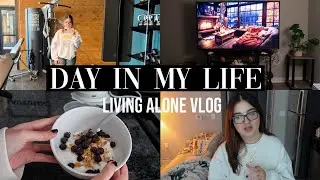 day in my life living alone | working from home, new hokas, going to the gym