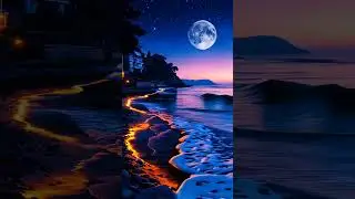 A Magic Ceremony On The Beach | Ai Artwork | #magic #ai #ceremony #beach #night #star #shorts