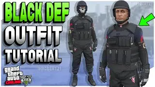 GTA 5 Online BLACK Joggers Logos BLACK Body Armor Tryhard BLACK DEF Outfit Tutorial GTA 5 Glitches