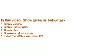 Create Volume on Synology NAS | Create Share folder and user on Synology NAS