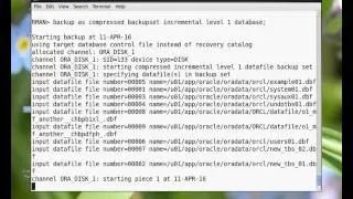 RMAN Incremental Backups