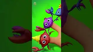 Crab Finger Family #shorts #teninthebed #nurseryrhymes #kidssongs #kindergarten #preschool