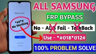 Finally-No *#0*# All Samsung Frp Bypass Android 13 Adb Enable Fail | No Tool 1 Click Frp Unlock 2024