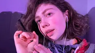ASMR SLOW and FAST SPIT PAINTING numbers on YOU with counting and focus on me (mouth sounds)