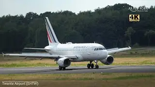 [4K] Plane Spotting at Twente Airport 10-07-2023 : Final destination F-GUGJ Air France Airbus A318