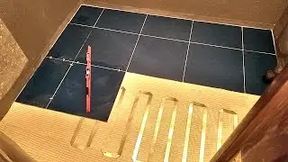 Laying Tiles on Underfloor Heating in 20 Minutes. Bathroom Renovation. Part 6