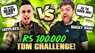 100,000 Rupees Challenge With Ducky Bhai in PUBG Mobile 🤑🔥