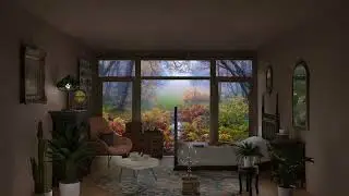 Cozy Bedroom Rainy Afternoon Ambience - Soft Jazz and Rain Sounds