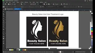BEAUTY SALON & HAIR TREATMENT LOGO IN CORELDRAW | CORELDRAW TUTORIALS | DOCTOR DESIGN