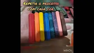 Reciclando giz de cera. 🖍️♥️