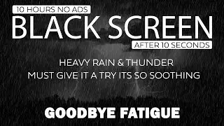 Goodbye Fatigue to Fall Asleep Fast with Heavy Rain & Thunder on Ancient Tin Roof in Forest at Night