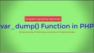 var_dump Function in PHP with Bhumika Zalavadia