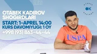 Buxgalteriyada Otabek Kadirov shogirdi bo'lish niyatidagilar uchun