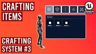 Crafting Items Widgets in Unreal Engine 5.3 - Crafting System #3 #ue5