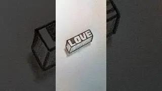 3d word illusion art 