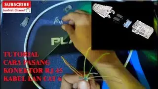 Tutorial cara pasang konektor RJ 45 kabel LAN | CAT 6