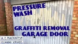 Using Graffiti Removal Gel On A Painted Garage Door!