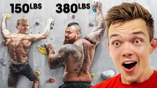 World's Strongest Man Tries Climbing For The First Time