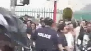 Immigration protest flag desecration