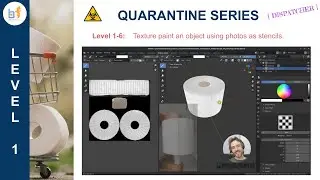 Paint a texture onto an object in Blender 2.82 using photos as stencils | Quarantine Series 1-6
