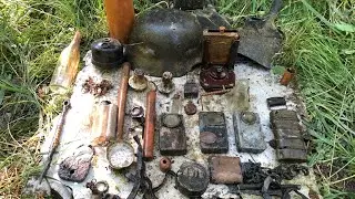 A dugout with German junk, the war dig continues.