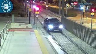 201031 #PolicíaLocalMálaga 🚔 #Conductora #ebria circula más de 1 km por vías del 🚇#Metro de #Málaga