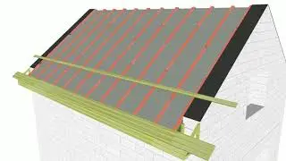 Мансардная крыша с мягкой кровлей для 1,5 этажного дома Ч.3. // attic with soft roof (subs)