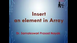 4. Insert an element in Array