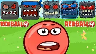 Red Ball 4 - All 5 Bosses No Damage (Level 15,30,45,60,75) 3 Stars Walkthrough