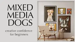Mixed media dogs - Easy painting for beginners