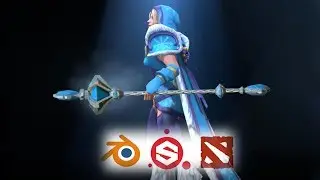 Создание предмета для Dota 2 в Blender 2.8 Посох для Crystal Maiden