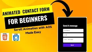 Create an Animated Form with HTML & CSS | Scroll Animations Made Easy!