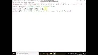 Write a program To Sum of 1^2 + 2^2 + 3^2 + 4^2 + .... + n^2?