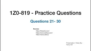Java 11 Certification 1Z0-819 Practice Question and answers - Part - 3