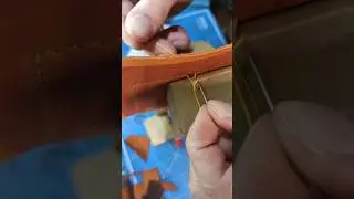 изготовление сумки из кожи. пошив седельным швом с узлом