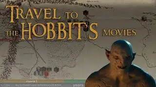 Hobbit Map - Thorin's travel in Middle Earth map + time count