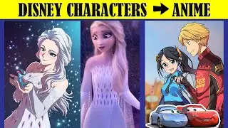 12 Karakter Disney digambar versi Anime