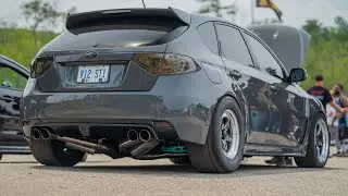 Twin Turbo V12 swapped Subaru STI reactions from Wicked Big Meet 2023 PART: 4 of 4