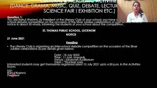 NOTICE WRITING AND POSTER MAKING