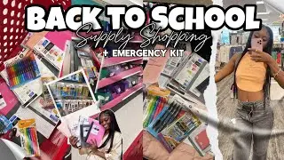 SCHOOL SUPPLY + EMERGENCY KIT SHOPPING VLOG 2✰24 || ZahriyaLachell