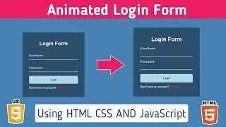 Create A Animated Login Form 🔥🔥 | Vanilla JavaScript