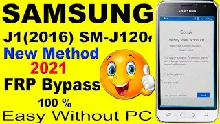 FRP BYPASS SAMSUNG J1 2016 (SM-J120) REMOVE GOOGLE ACCOUNT LOCK 100% Easy Without PC 2021