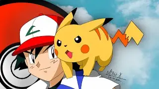 Drawing Ash and Pikachu | Pokemon | Gotcha catch ‘em all (NCS)