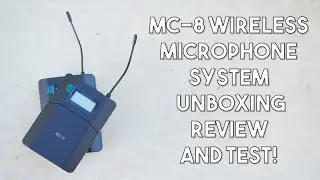 MC-8 Wireless Lavalier Microphone Setup Unboxing, Review and Test!